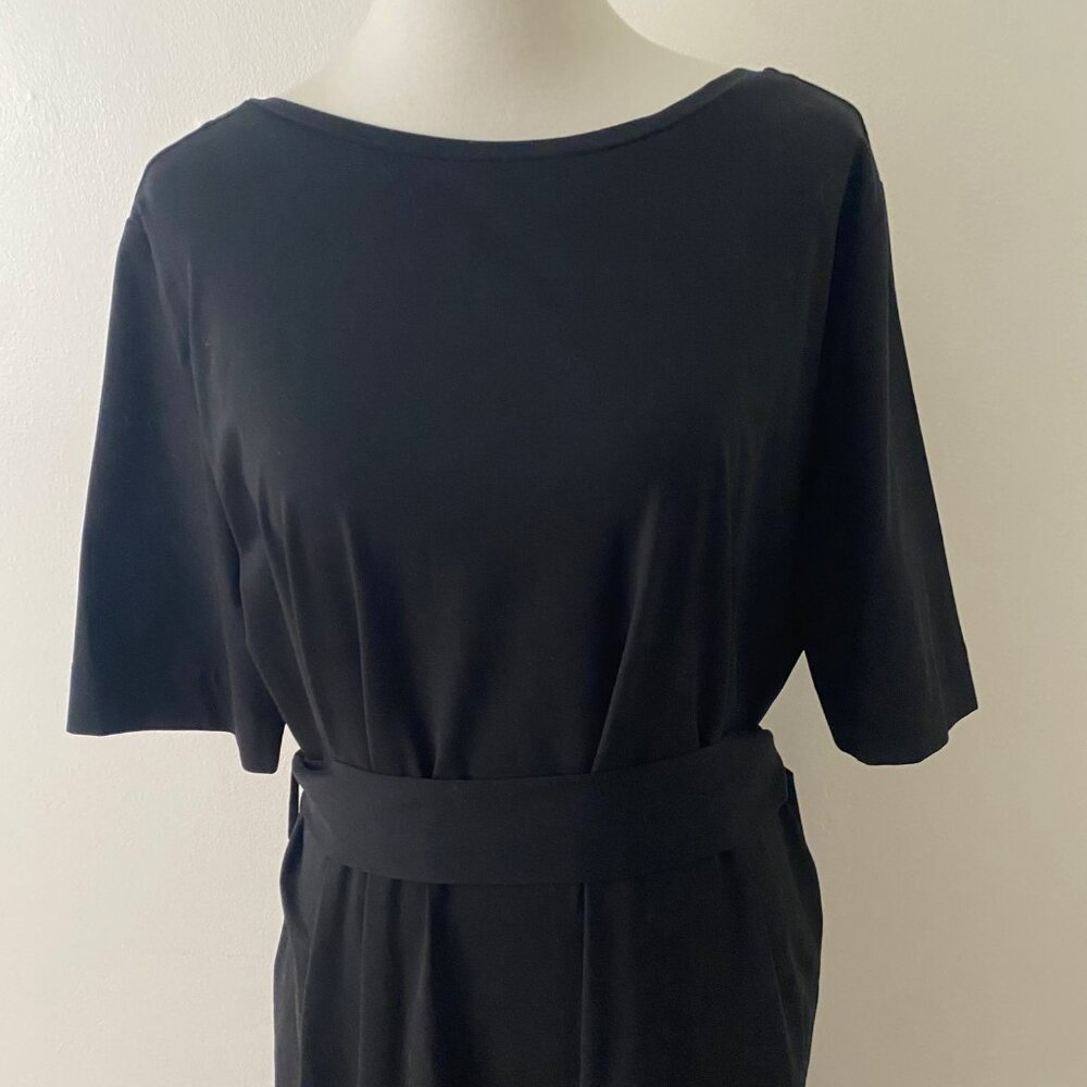 COS Belted Belt Shirt Dress Black Classic Basic - Picture 2 of 8